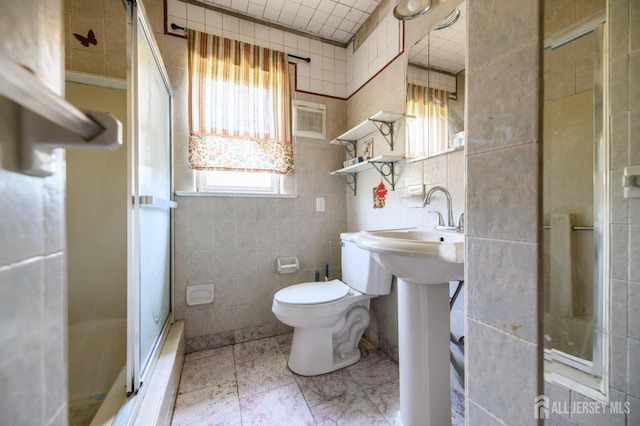 17 New Brunswick Ave, Matawan, NJ 07747 - bathroom featuring tile walls and a stall shower