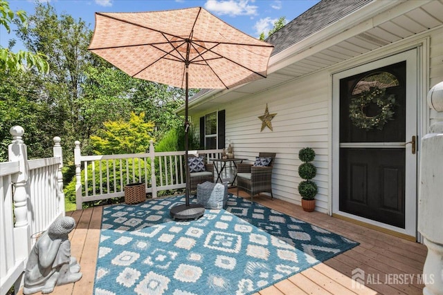 383 S Stump Tavern Rd S, Jackson, NJ 08527 - view of wooden deck