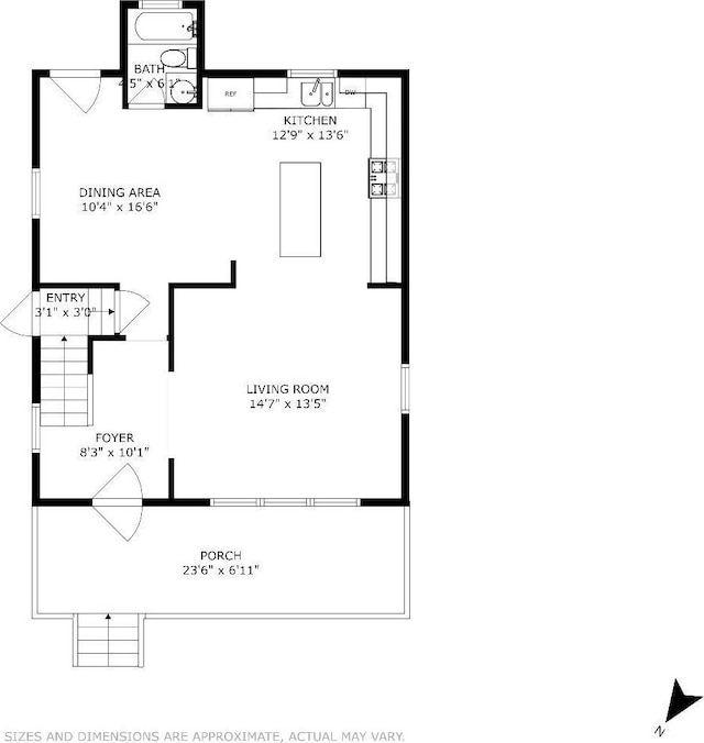 345 1st St, Dunellen, NJ 08812 - room layout