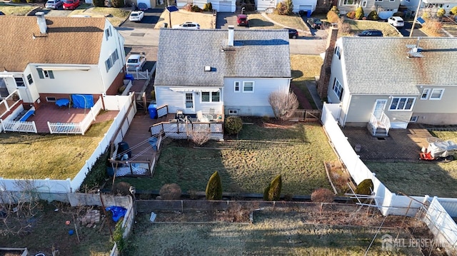 aerial view featuring a residential view