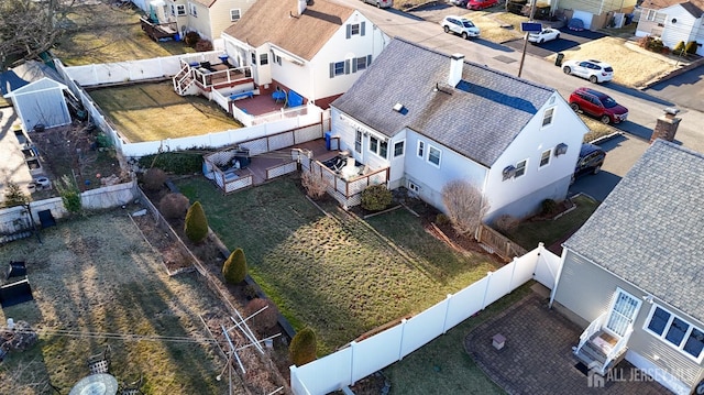 bird's eye view featuring a residential view