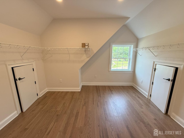 2 Joye Ln, South Brunswick, NJ 08852 - spacious closet featuring vaulted ceiling and wood finished floors
