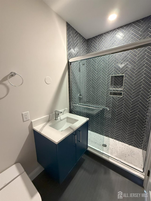 2 Joye Ln, South Brunswick, NJ 08852 - full bath featuring a stall shower and vanity