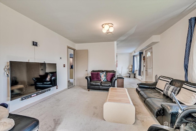 view of carpeted living room
