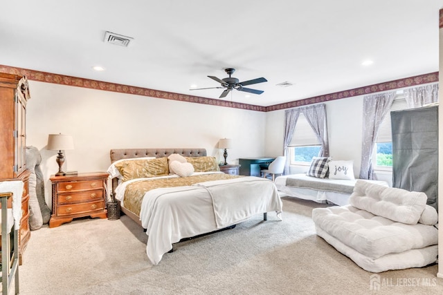 24 Higgins Rd, Old Bridge, NJ 08857 - carpeted bedroom with recessed lighting and ceiling fan