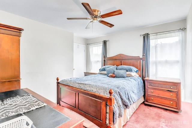 24 Higgins Rd, Old Bridge, NJ 08857 - bedroom with light carpet and ceiling fan