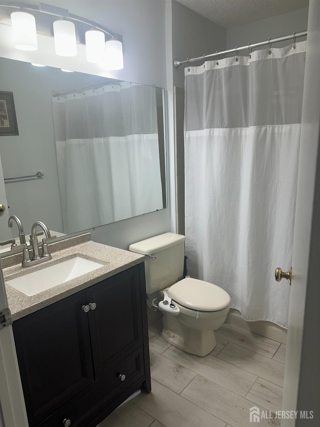 167 Rachel Ct, Franklin Twsp, NJ 08823 - full bath featuring toilet, vanity, and a textured ceiling