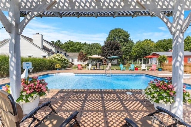 159 Bryans Rd, Washington Twp, NJ 08827 - outdoor pool featuring a patio