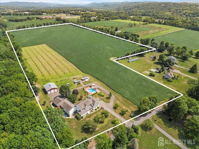 159 Bryans Rd, Washington Twp, NJ 08827 - aerial view of sparsely populated area with property boundaries highlighted