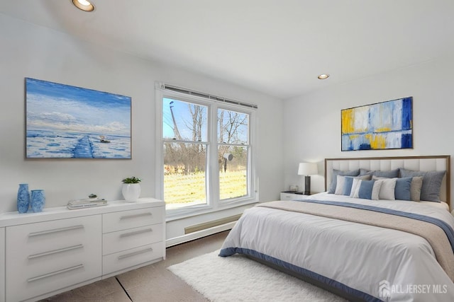 bedroom with carpet floors