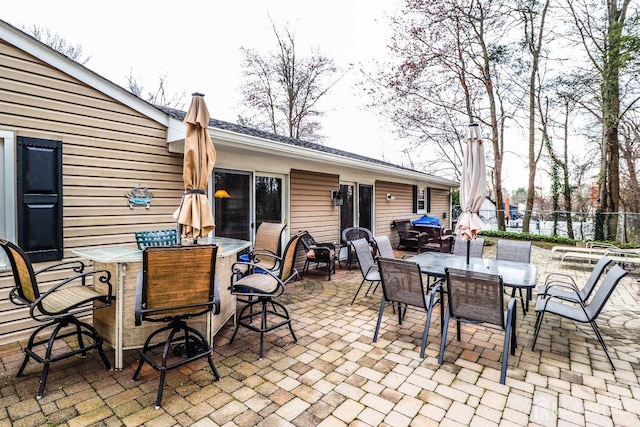 17 Morningside Dr, Old Bridge, NJ 08857 - view of patio / terrace featuring outdoor dining area and fence