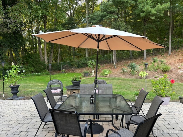 17 Morningside Dr, Old Bridge, NJ 08857 - view of patio / terrace featuring outdoor dining area and fence