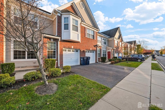 exterior space with a garage