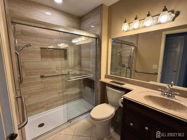 38 Rutland Ln Unit I, Monroe, NJ 08831 - full bath with toilet, tile patterned floors, vanity, and a shower stall