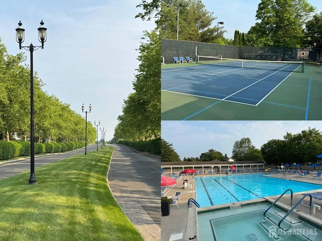 38 Rutland Ln Unit I, Monroe, NJ 08831 - view of swimming pool featuring a tennis court
