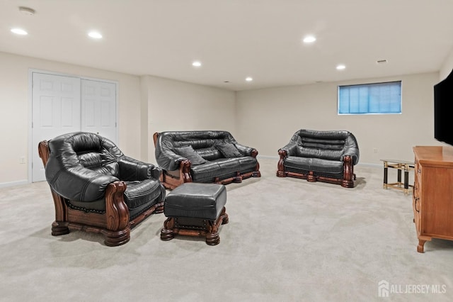 view of carpeted living room