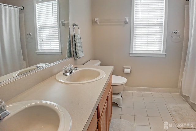 47 Bay Hill Blvd, Monroe, NJ 08831 - full bath featuring tile patterned flooring, double vanity, and curtained shower