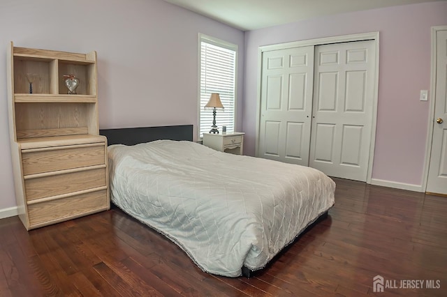 47 Bay Hill Blvd, Monroe, NJ 08831 - bedroom featuring a closet and dark wood-type flooring