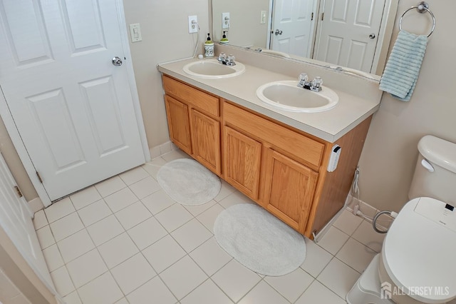 47 Bay Hill Blvd, Monroe, NJ 08831 - bathroom featuring double vanity and tile patterned flooring