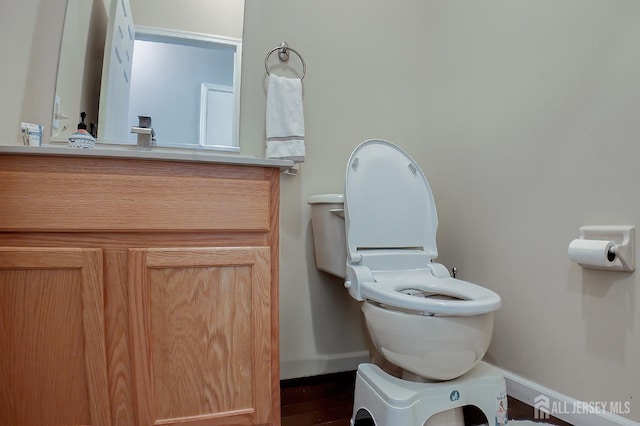 47 Bay Hill Blvd, Monroe, NJ 08831 - half bath with vanity and wood finished floors