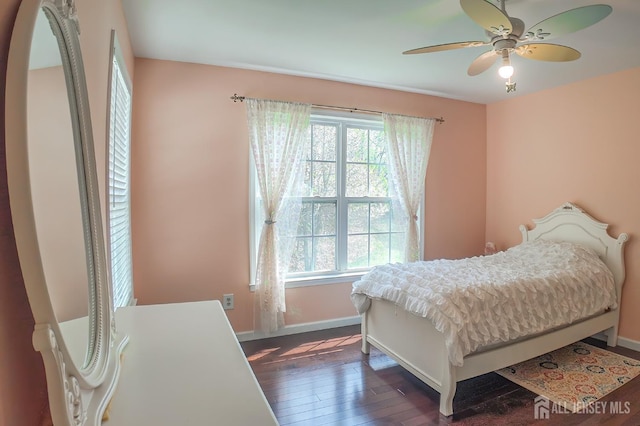 47 Bay Hill Blvd, Monroe, NJ 08831 - bedroom with dark wood-style flooring and ceiling fan