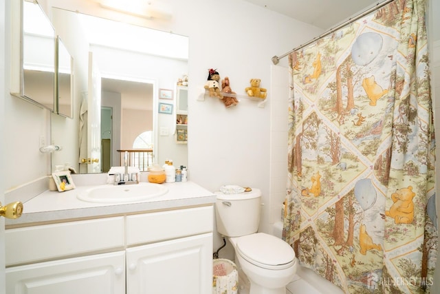 7 Sequoia Dr, South Brunswick, NJ 08810 - full bath with vanity, toilet, and shower / bath combo with shower curtain