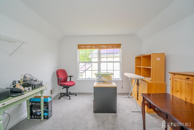 7 Sequoia Dr, South Brunswick, NJ 08810 - office featuring lofted ceiling, carpet flooring, and baseboards