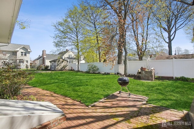 view of yard featuring a patio
