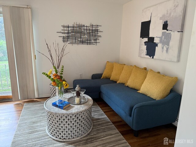 402 N Cranbury Rd Unit 8, East Brunswick, NJ 08816 - living room featuring wood finished floors