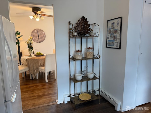 402 N Cranbury Rd Unit 8, East Brunswick, NJ 08816 - hallway with wood finished floors and baseboard heating