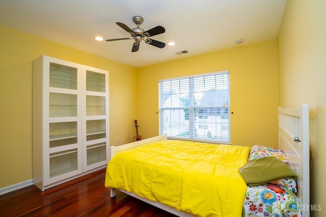 4 Bernadette Cir S, Brunswick, NJ 08852 - bedroom featuring dark wood finished floors, recessed lighting, a ceiling fan, and baseboards