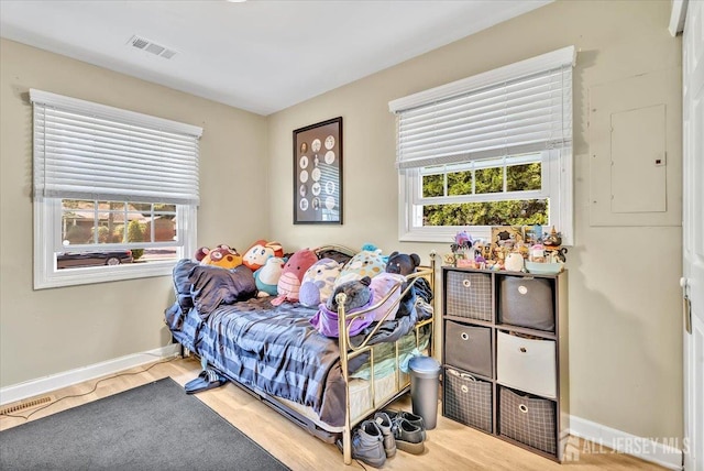 13 Sheffield Ave, Monroe, NJ 08831 - bedroom with baseboards, wood finished floors, and electric panel
