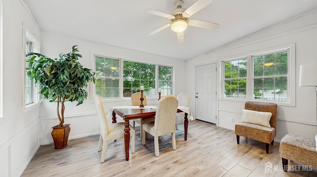 13 Prospect St, Metuchen, NJ 08840 - dining room featuring vaulted ceiling, healthy amount of natural light, and light wood-type flooring
