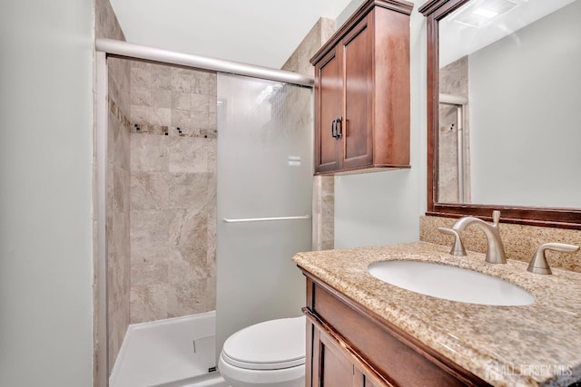 73 Doe Ct, South Brunswick, NJ 08852 - bathroom with a shower stall, toilet, and vanity