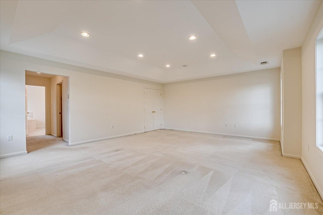 15 Fabiszewski Way, Parlin, NJ 08859 - empty room with a raised ceiling, recessed lighting, light carpet, and baseboards