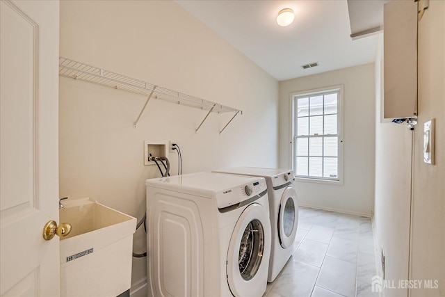 15 Fabiszewski Way, Parlin, NJ 08859 - laundry room with light marble finish floors and washing machine and dryer