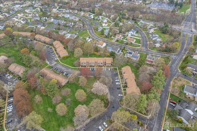 drone / aerial view with a residential view
