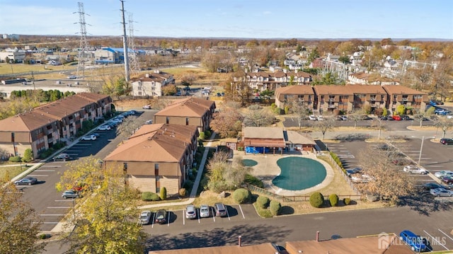 bird's eye view with a residential view