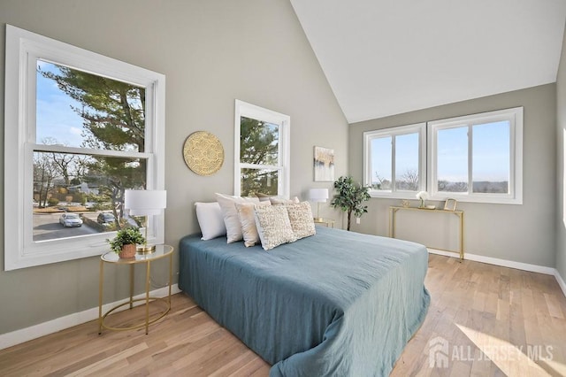 15 Clausen Ln, Sayreville, NJ 08872 - bedroom featuring wood finished floors and high vaulted ceiling