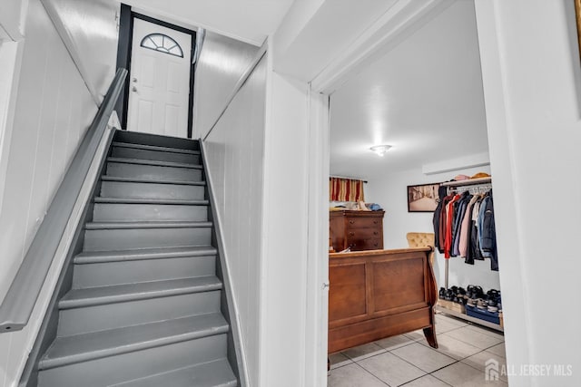 750 Barry Ave, Perth Amboy, NJ 08861 - staircase featuring tile patterned flooring