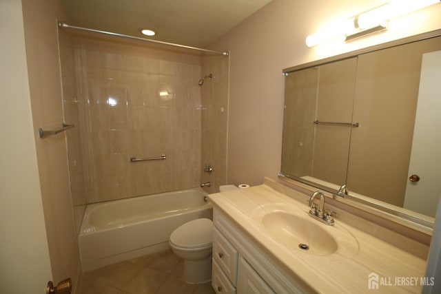 236-A Vernon Rd, Monroe, NJ 08831 - bathroom with bathing tub / shower combination, vanity, and tile patterned flooring