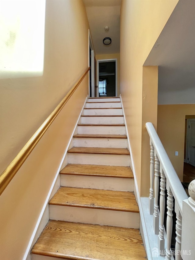 1211 S 9th St, South Plainfield, NJ 07080 - stairway featuring wood finished floors