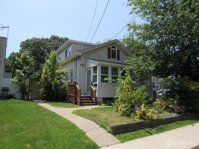 1211 S 9th St, South Plainfield, NJ 07080 - bungalow-style house with a deck and a gate