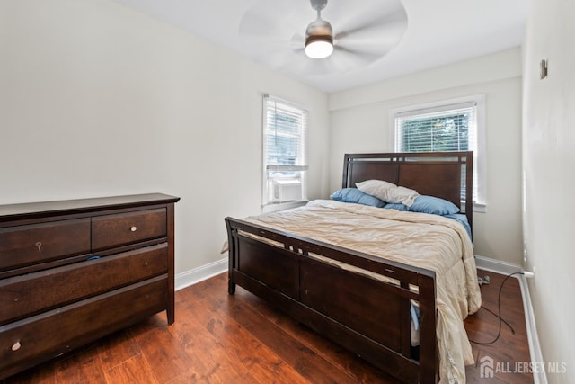 1775 W 5th St, Piscataway, NJ 08854 - bedroom with dark wood-style flooring and a ceiling fan
