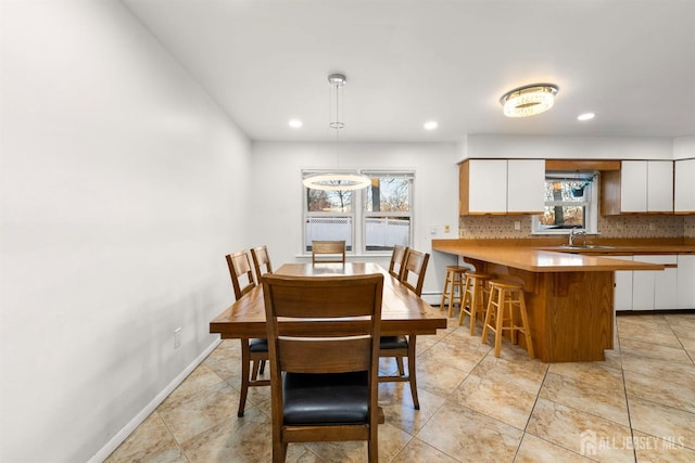 2291 Morrison Ave, Union Twp, NJ 07083 - dining space with plenty of natural light, recessed lighting, and baseboards