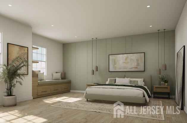 25 Wicker Pl, Morganville, NJ 07751 - bedroom featuring wood finished floors, baseboards, and recessed lighting
