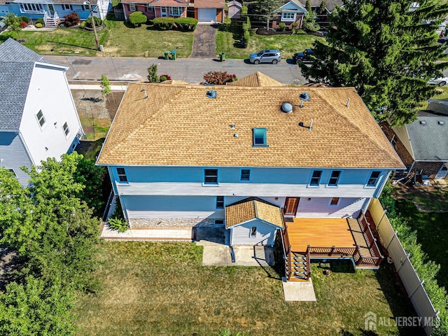 drone / aerial view featuring a residential view