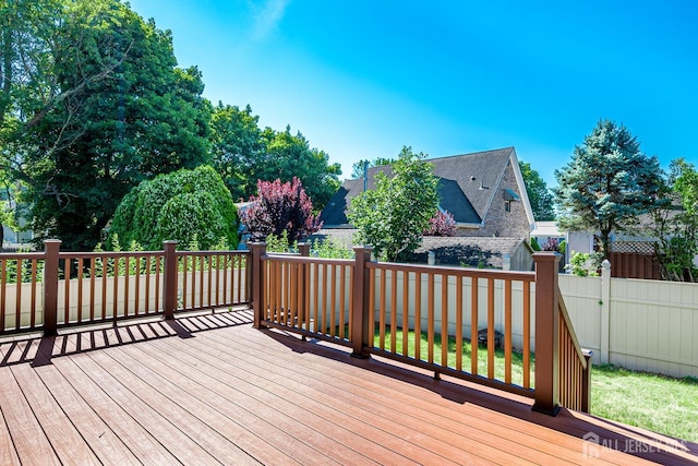 wooden terrace with fence