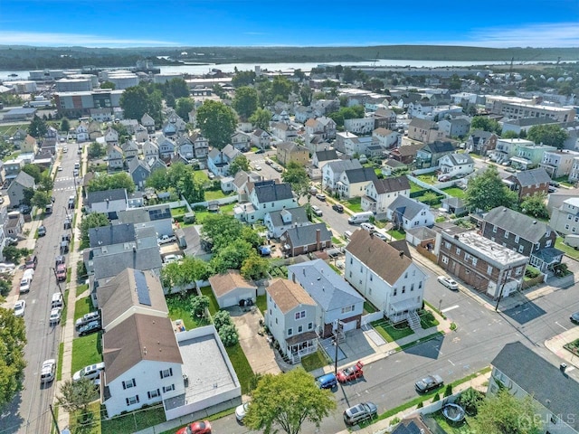 aerial view with a residential view