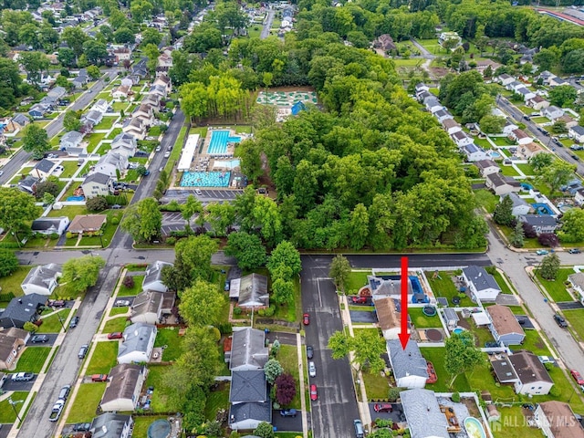 115 Broadway Ave, Colonia, NJ 07067 - aerial view of property and surrounding area with nearby suburban area and a pool area